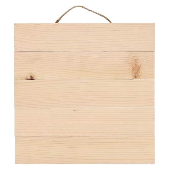 Good Wood by Leisure Arts 10&#x22; Slatted Square Plaque